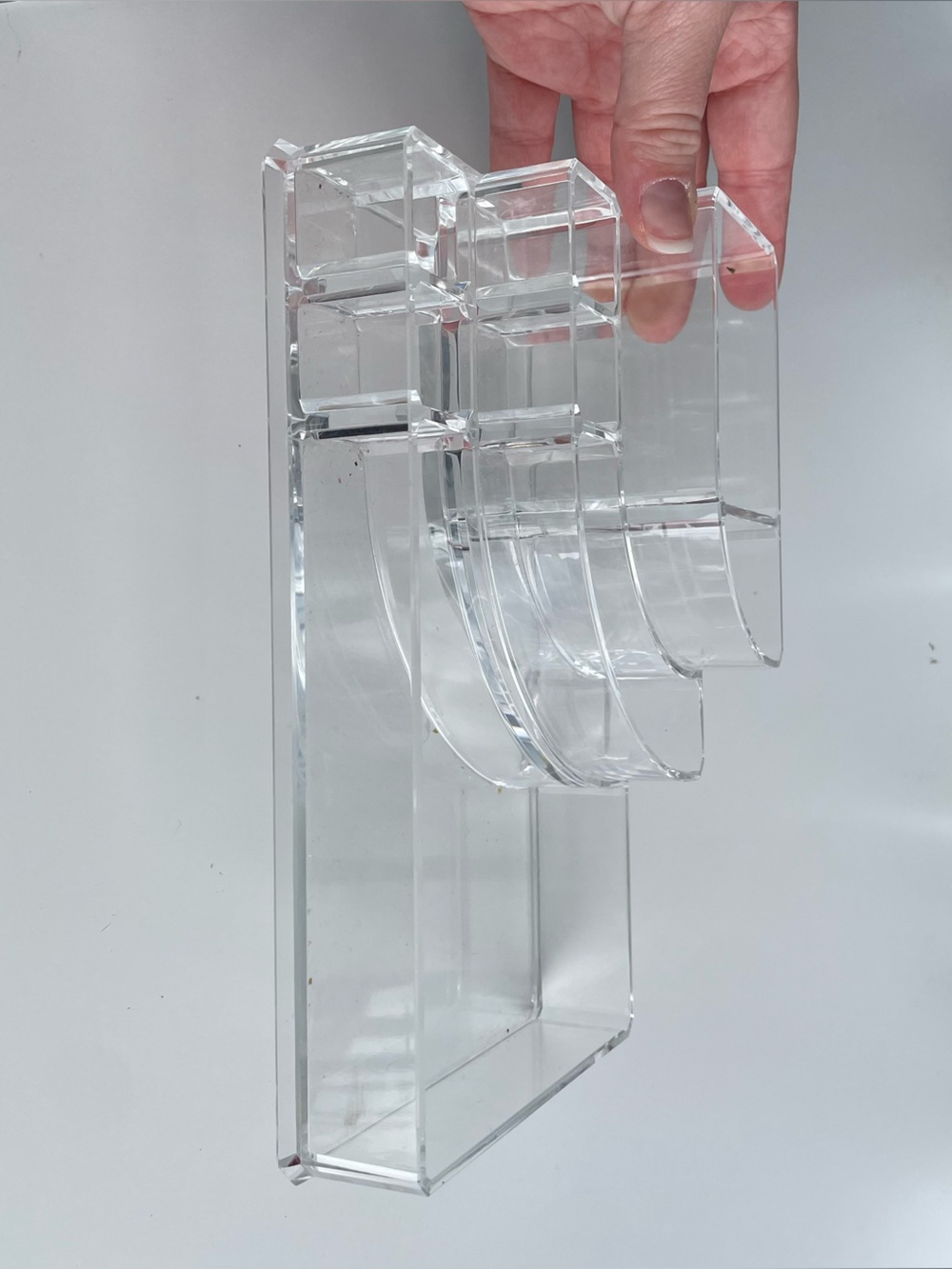 Clear Acrylic Makeup Organizer Desk Organizer Cosmetic Storage Vanity Tray Set - Picture 3 of 6